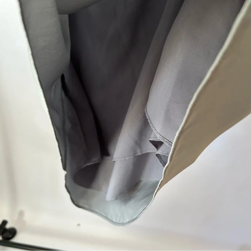 Milly Cindy One-Shoulder Stretch Silk Top in gray size Large. - Picture 6 of 14